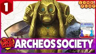 Archeos Society (Space Cowboys) Live Play with 4 players (Ethnos Reimplemented!)
