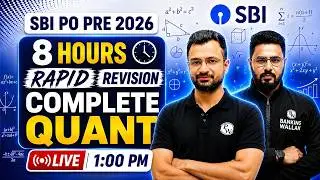 SBI PO / IBPS PO 2026 Revision | Complete Quant Marathon 🔥 | Arithmetic + DI + Simplification