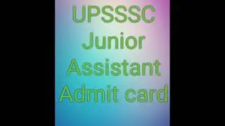 UPSSSC Junior Assistant //interview Admit card 2020
