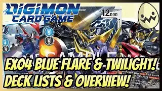 Digimon Card Game: EX04 Blue Flare & Twilight! Deck Lists and Overview!