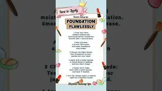 Tips for Flawless Foundation Application: #subscribe #makeup #beautyinspiration #makeuphacks #shorts
