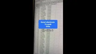 Excel Shortcuts for Grabbing Data Quickly #shorts