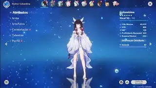 6.3 v3 Columbina C0 R0 Showcase Damage with build stats