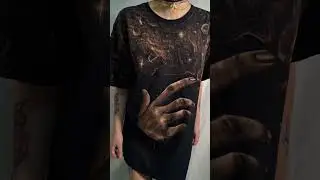 My latest bleach painted shirts vs some from more than half a year ago