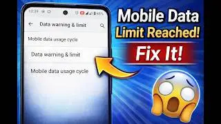 Mobile Data Not Working? Mobile Data Limit Reached Fix (How To Turn Off Data Limit on Android)