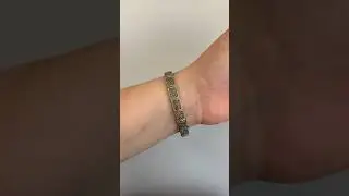 Antique Art Deco 10K White Gold Diamond and Sapphire Filigree Bracelet