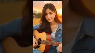 play guitar at sunset #beautful #music #guitar