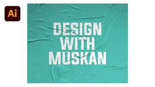 How to Give Paper Fold Effect Texture in Adobe Illustrator cc cs | Design with Muskan