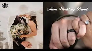 Mens Wedding Bands - Wood Ring, Tungsten Ring, Black Ring, Hammered Ring