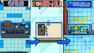 WATER SINKS on all maps including(SUBMERGED)-Among Us Evolution.