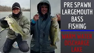 Pre Spawn Bass Fishing - Warm Water Discharge Lake Illinois