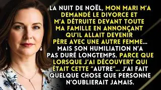 Mon mari m’a humiliée à Noël en demandant le divorce devant la famille, disant qu’il aurait un bébé