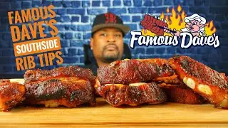 Famous Dave's Southside Rib Tips (ASMR) Mukbang .. If They Make It I Eat It