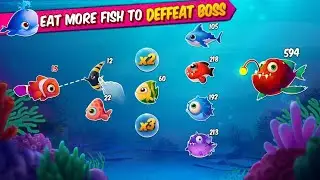 Eat more fish to defeat boss Save the Fish Fishdom Level 9 @iGamersindia ​