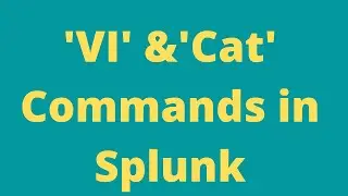 'VI' Command & 'Cat' Command in Linux.
