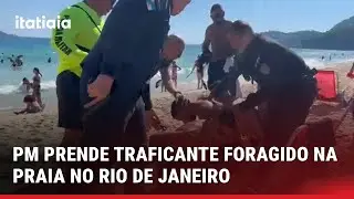 POL&Iacute;CIA MILITAR PRENDE TRAFICANTE DE GOI&Aacute;S EM PRAIA DA ZONA SUL DO RIO DE JANEIRO