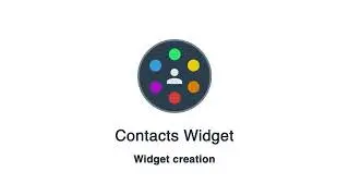 Contacts Widget: Widget creation