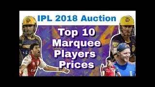 IPL 2018 auction top 10 marquee players price.