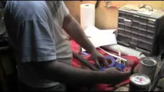 Masking Off Guitar Before Staining - Shark Inlay 50's Sci-Fi Guitar