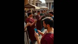 If the Roman Empire had smartphones &mdash; bustling digital bazaar in ancient streets. #romantechnology