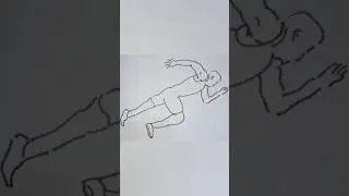 😂😂How to draw an athlete (running)#Drawing#shorts