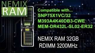 Install NEMIX RAM 32GB DDR4 3200 ECC RDIMM | Dell PowerEdge & ASRock Compatible (MR25600-324)
