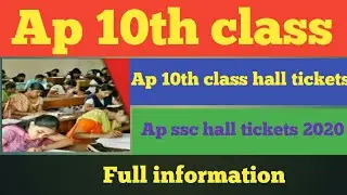 Ap 10th class hall tickets 2020 //ap ssc hall tickets //SyR Education