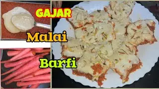 Gajar Malai Barfi | recipe How to make  😋 