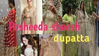 Posheeda sheesh dupatta 🔥🔥viral dupatta| Embellished bridal mirror 🪞 work dupatta #viralvideo #trend