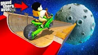 Shinchan and Franklin Tried Impossible Biggest Tunnel Space Parkour Challenge in GTA 5