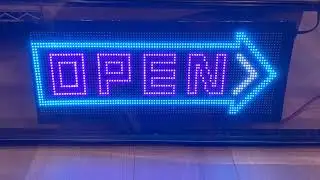 LED Open Sign Programmable 32x96 pixels 118