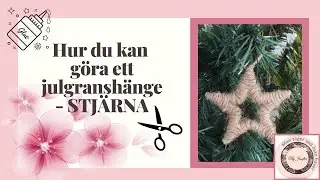 Hur du kan g&ouml;ra ett julgransh&auml;nge/julgranspynt av kartong och sn&ouml;re, diy, pyssel med barn