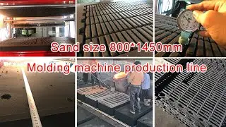 Full automatic molding line production cast iron floor drain#foundry #moldingline#automaticmolding