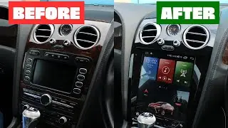 Bentley Continental Flying Spur 2004-12 Tesla Vertical radio upgrade to Android 11.0 media system