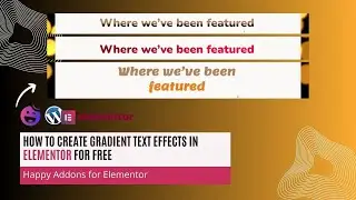 How to create gradient text effects in Elementor for free| Happy Addons