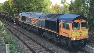 Class 66770 passing through Lawrence Hill Station