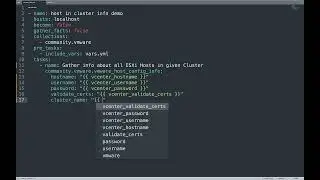 Gather Info about all VMware ESX/ESXi Hosts in a given Cluster - Ansible vmware_host_config_info