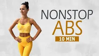 10 MIN NONSTOP ABS / Intensives Bauch Workout auf der Matte | Katja Seifried