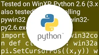 Controlling mouse with Python