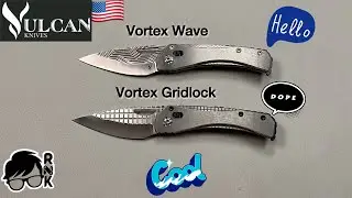 Part 3 of 3 of a @Fredthelug unboxing… USA made Vulcan Knives Vortex knives (Wave & Gridlock)
