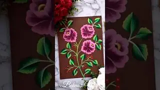 🥀🌹🥀Розовые розы, написанные одним мазком 🥀🌹🥀 #искусство #живопись #цветы #урок #сделайсам #рисуно...