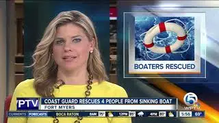 Coast Guard rescues 4 people from sinking boat off Sanibel Island