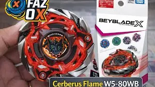 Cerberus Flame W5-80WB: Unboxing do CX-08 01 de Beyblade X