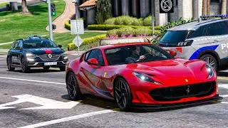 [GTA 5] FERRARI 812 VS POLICE | UNE COURSE POURSUITE EXCEPTIONNEL
