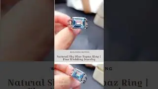 Natural Sky Blue Topaz Ring for Women | Charm Fine Party Wedding Jewelry | Unique Jewelry  #Shorts