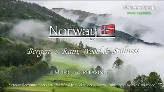 Bergen: Rain, Wood & Stillness | 3 Hours Romantic Piano (20–30 BPM) for Calm Focus, Rainy Ambience