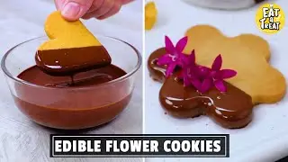 Edible flower Cookie | Cookie Decoration Ideas by Eat A Treat