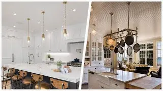 75 Medium Tone Wood Floor Kitchen With Marble Countertops Design Ideas You'll Love 🔴