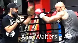 Watch Alex Walters Throw Combos on the pads with Hussein Hussein #bodypunchboxinggym
