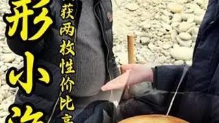 收获两枚性价比高的手把 象形小海豚是一个入门级手把，另一个可作为一个佐料也可直接把玩。#和田玉#彭掌柜和田玉#玉石籽料#挖玉第一现场#玉帝哥哥和田玉